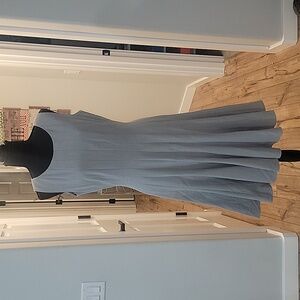 Calvin Klein Gray Pleated Sleeveless Dress (8)